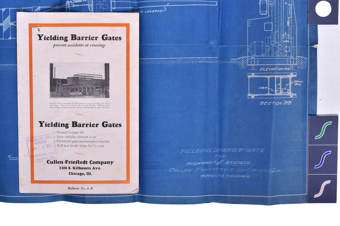 Original Yielding Barrier Gate Brochure and Blue Print (1 of 5)
