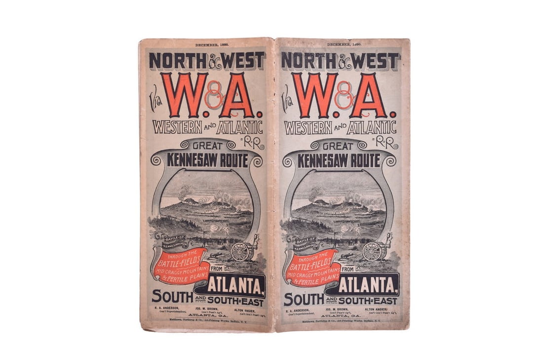 December 1886 Western Atlantic Railroad Timetable (1 of 3)