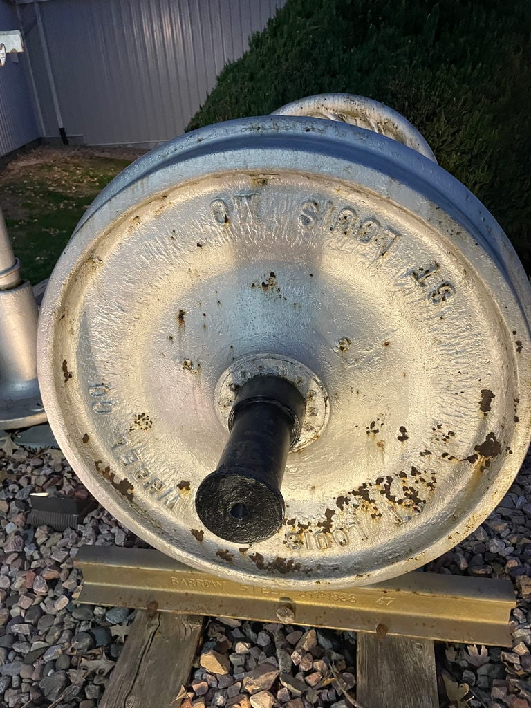 St. Louis Wheel Co. Railroad Wheel Set from Wreck (1 of 4)