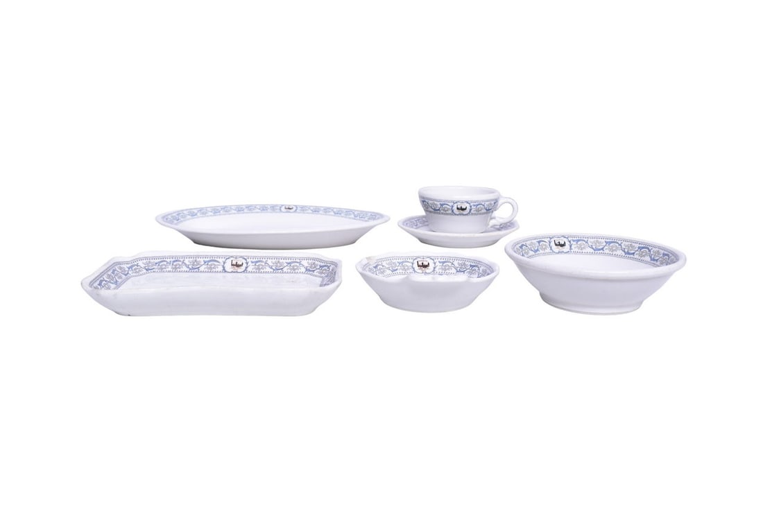 Collection of Six New York Central Railroad China Dewitt Clinton Pattern Dining Car China - Ice (1 of 5)