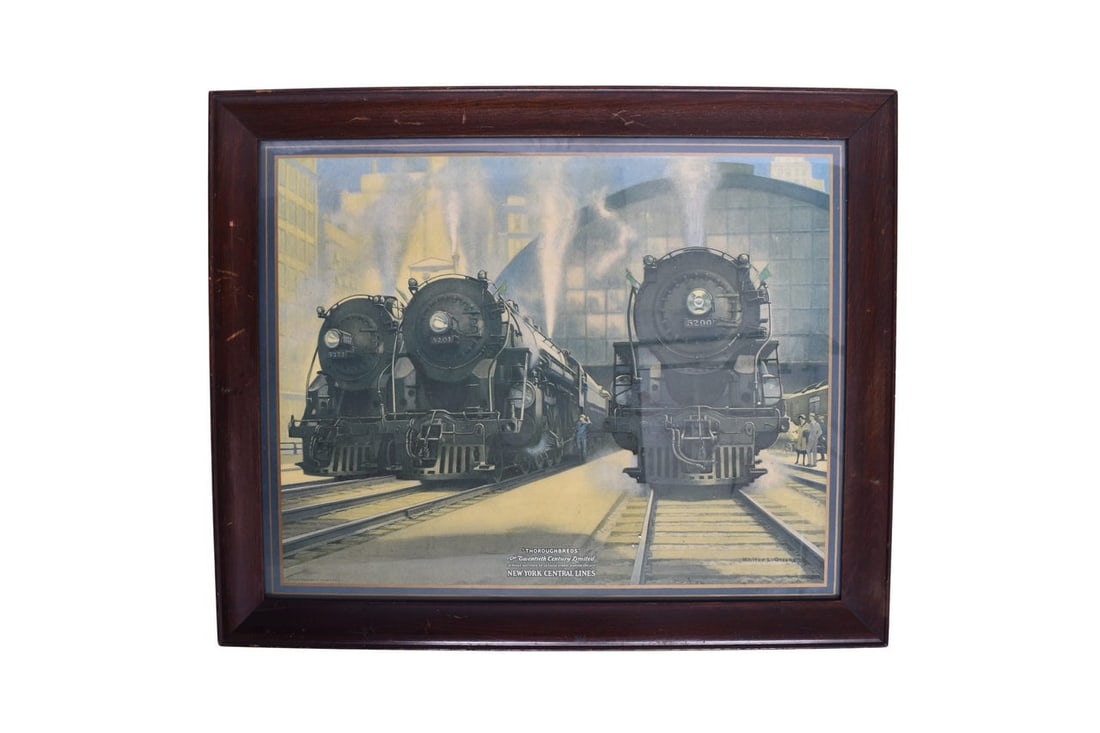 New York Central Railroad Framed Advertising Print - "Thoroughbreds" by Walter L. Greene (1 of 4)