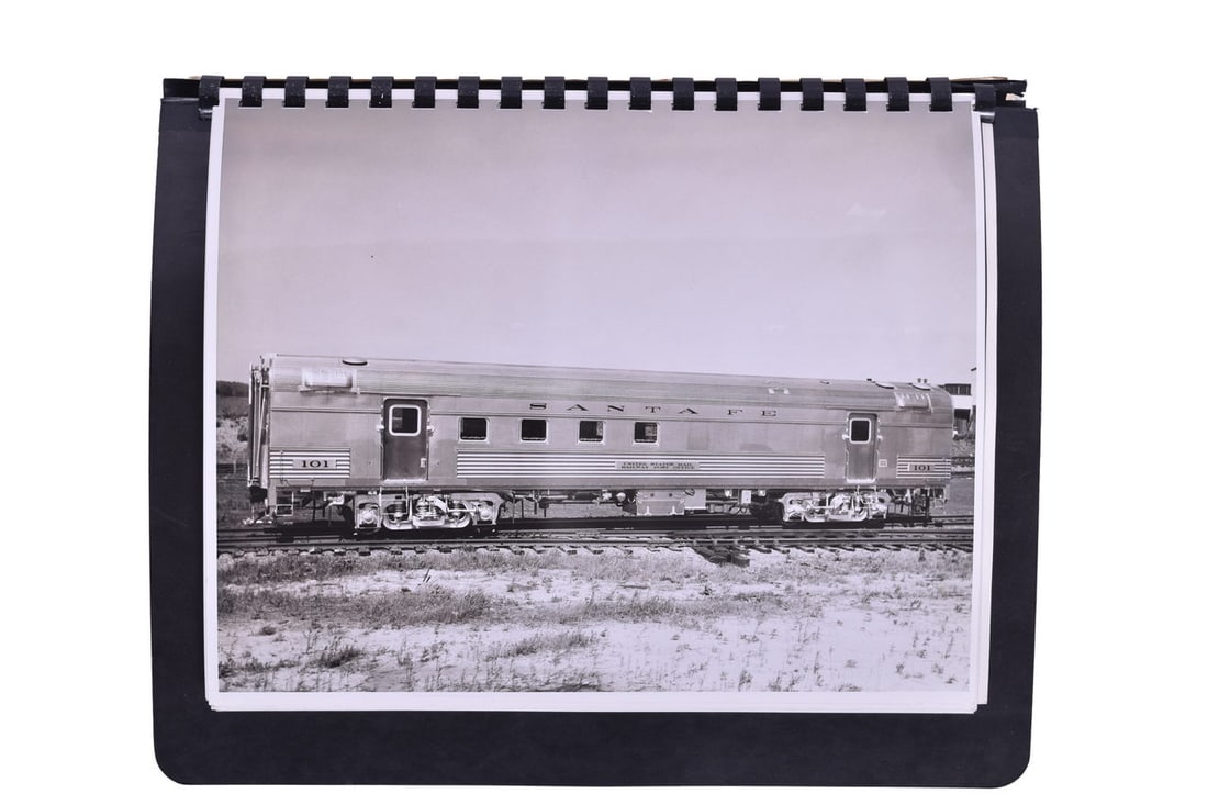 Group of Santa Fe Baggage Car Photos and Proposal Binder from Budd Archives (1 of 3)