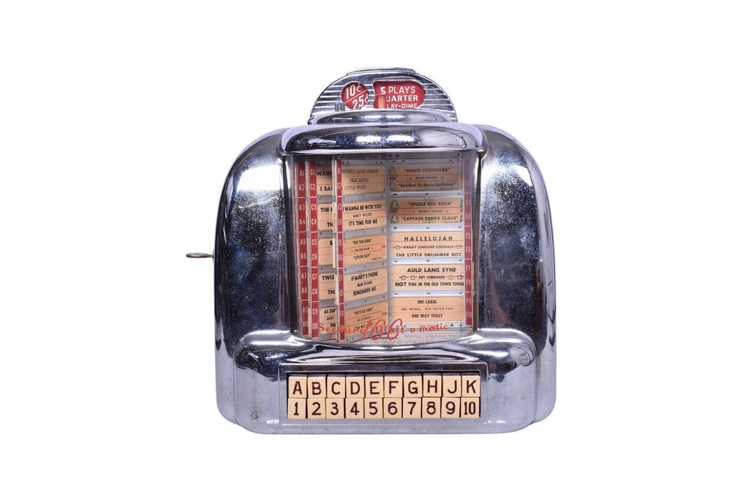 Seeburg 100 Wallomatic Jukebox Wall Box w/ Original Key (1 of 7)