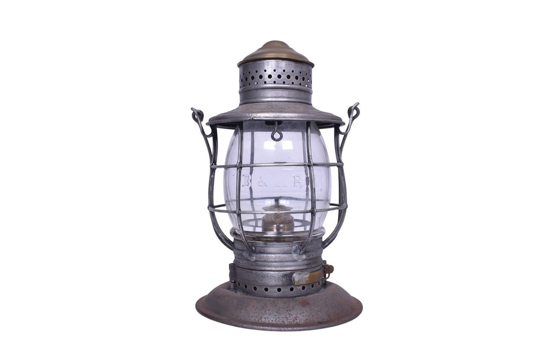 Brass Top Bell Bottom Boston & Albany Railroad Lantern (1 of 5)