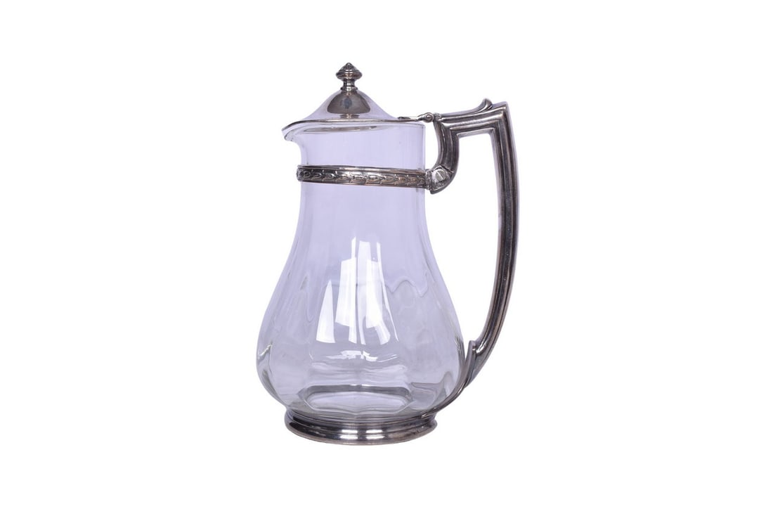 Missouri Pacific Lines Railroad Silver Glass Water Carafe (1 of 6)