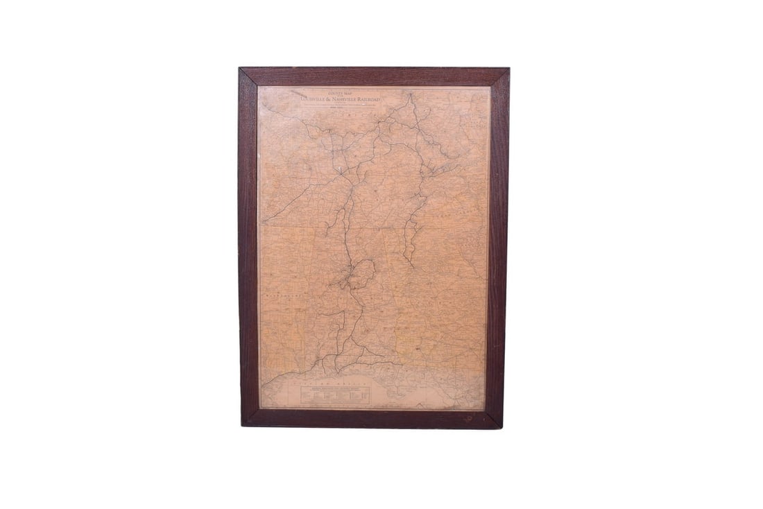 1938 Louisville and Nashville Framed County Map (1 of 5)