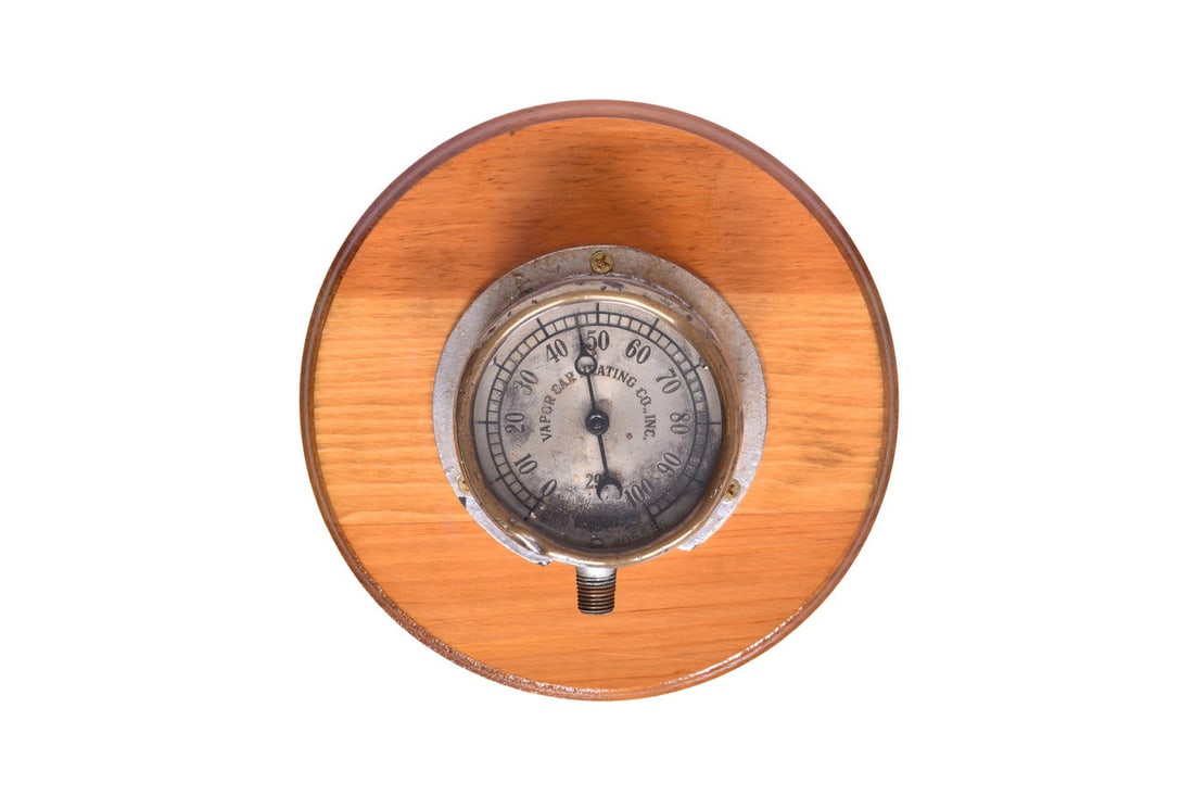 Vapor Car Heating Co. / Ashton Valve Co. Brass Pressure Gauge (1 of 4)