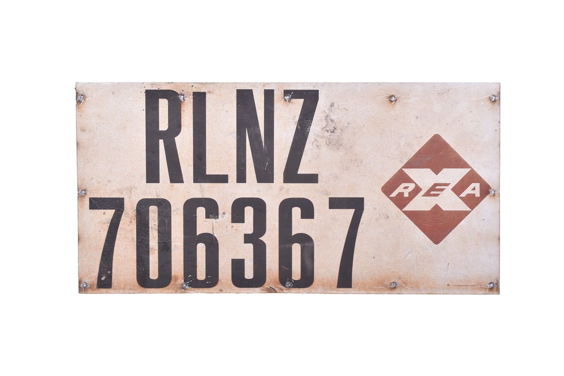 Railway Express Agency Aluminum Piggyback Trailer Sign (1 of 3)