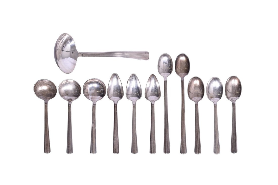 Collection of 12 Pieces of New York Central Dining Car Silver - Ladle, Spoons (1 of 3)