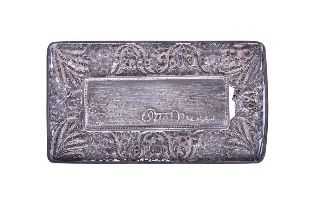 1893? Rio Grande Southern Otto Mears Silver Filigree Pass (1 of 2)