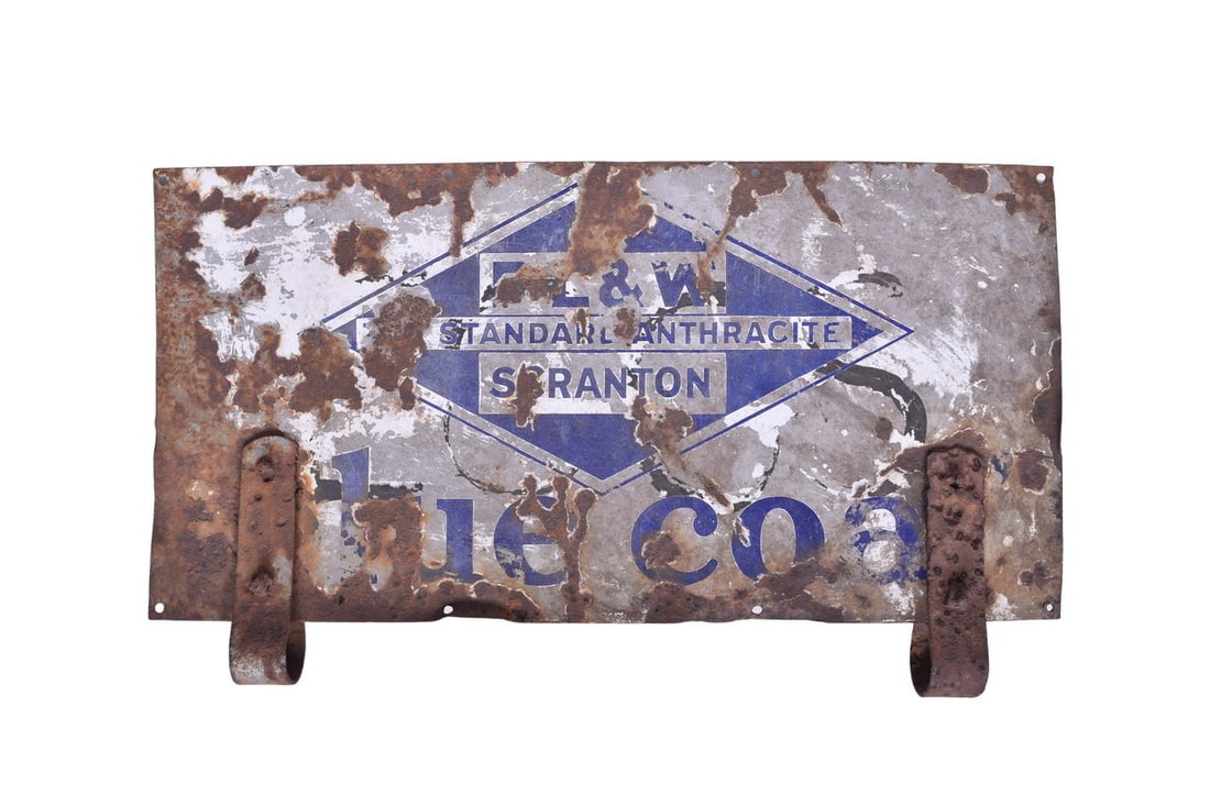 Delaware Lackawanna and Western Railroad Standard Anthracite Blue Coal Steel Sign (1 of 4)
