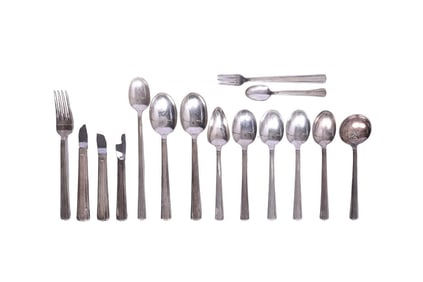 Fifteen Pieces of New York Central Lines Dining Car Silverware - Soda Spoons, Oyster Forks, etc.
