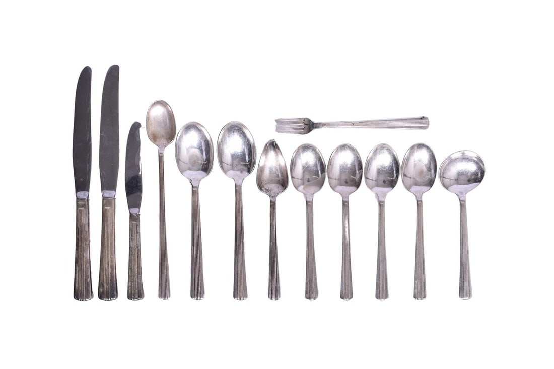 Thirteen Pieces of New York Central Lines Dining Car Silverware - Spoons, Forks, Knives (1 of 2)