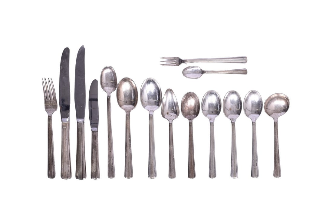 Fifteen Pieces of New York Central Lines Dining Car Silverware - Soda Spoons, Oyster Forks, etc. (1 of 2)
