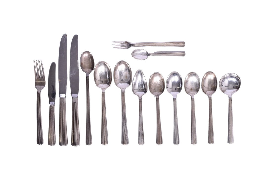Fifteen Pieces of New York Central Lines Dining Car Flatware - Soda Spoons, Oyster Forks, etc. (1 of 2)