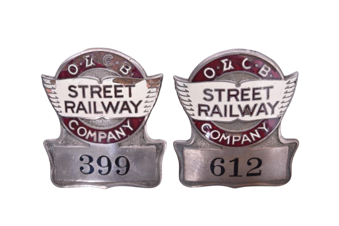 Two Omaha and Council Bluffs Street Railway Company Badges (1 of 3)