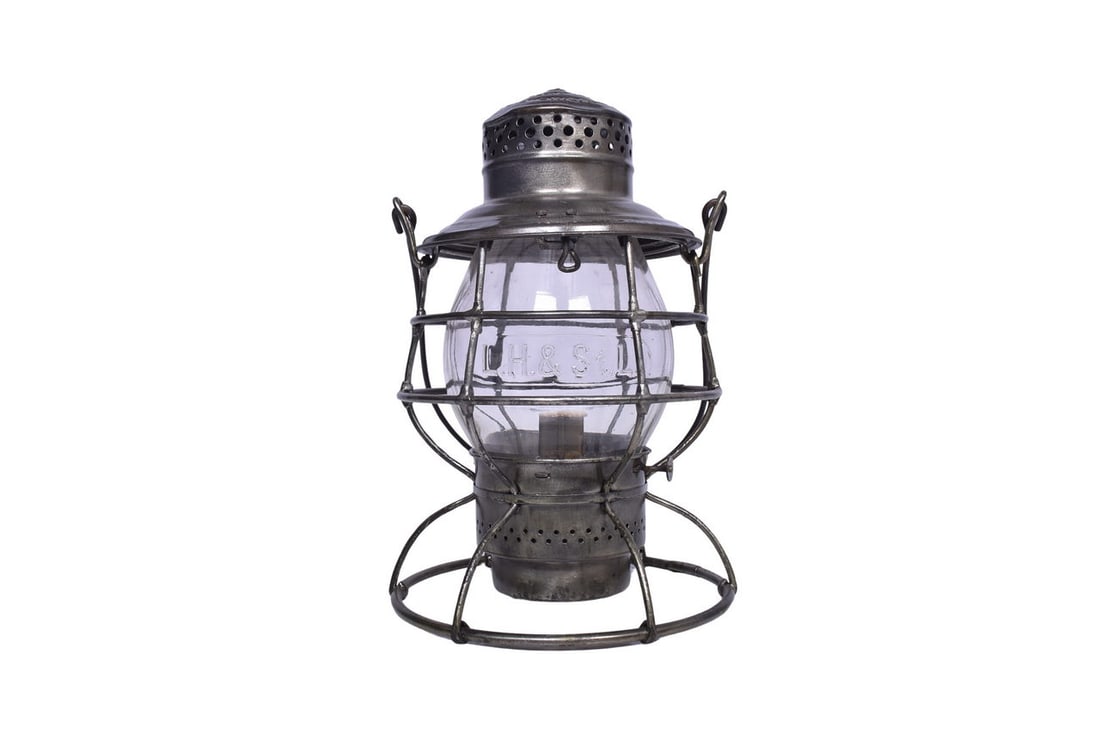 Adams & Westlake "Adlake" Louisville Henderson & St. Louis Railway Lantern with Clear Cast Globe (1 of 5)