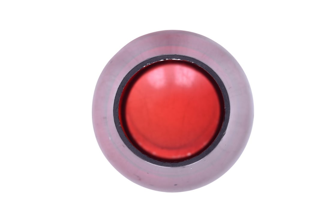 Unmarked Flashed Red Globe with Extended Base - 3