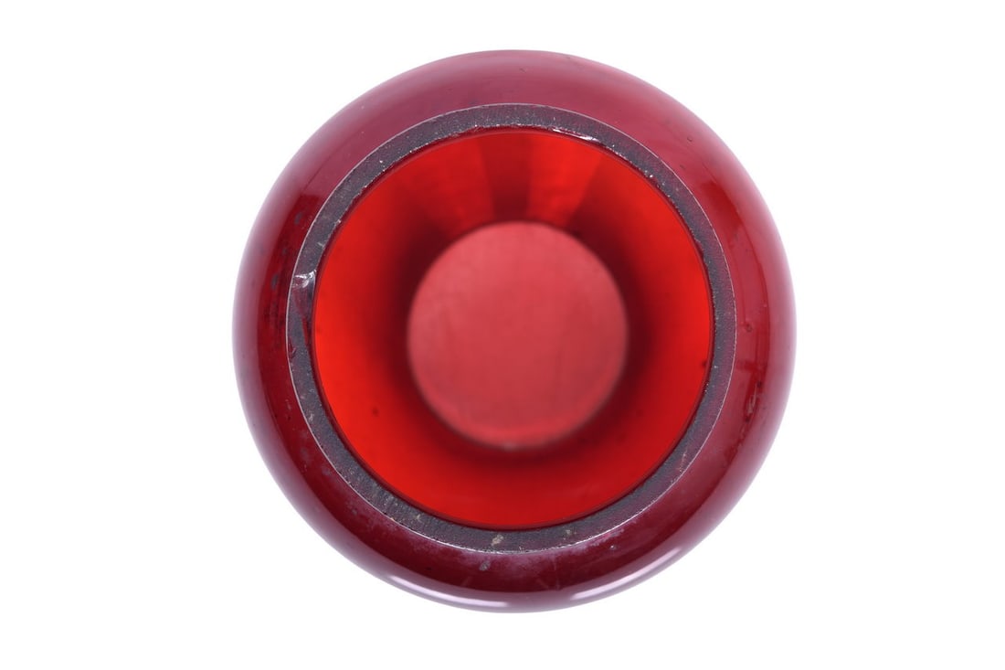 Unmarked Flashed Red Globe with Extended Base - 4