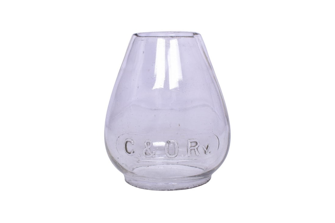 Chesapeake and Ohio Railway / Railroad Clear Cast Extended Base Lantern Globe (1 of 5)