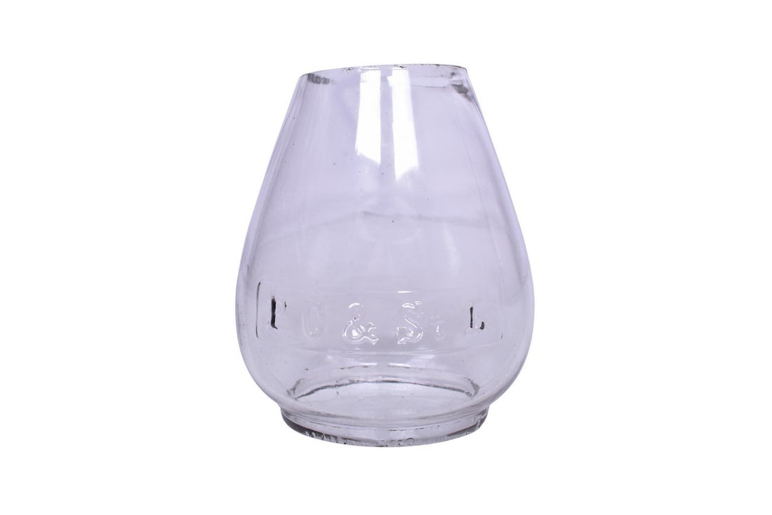 Pittsburgh Cincinnati & St. Louis Railroad Clear Cast Extended Base Lantern Globe (1 of 5)