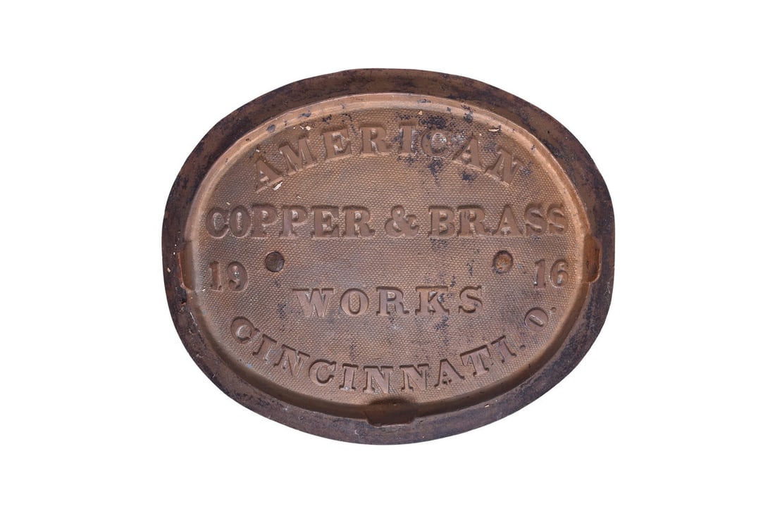 American Copper and Brass Works 1916 Brass Boiler Plate (1 of 3)