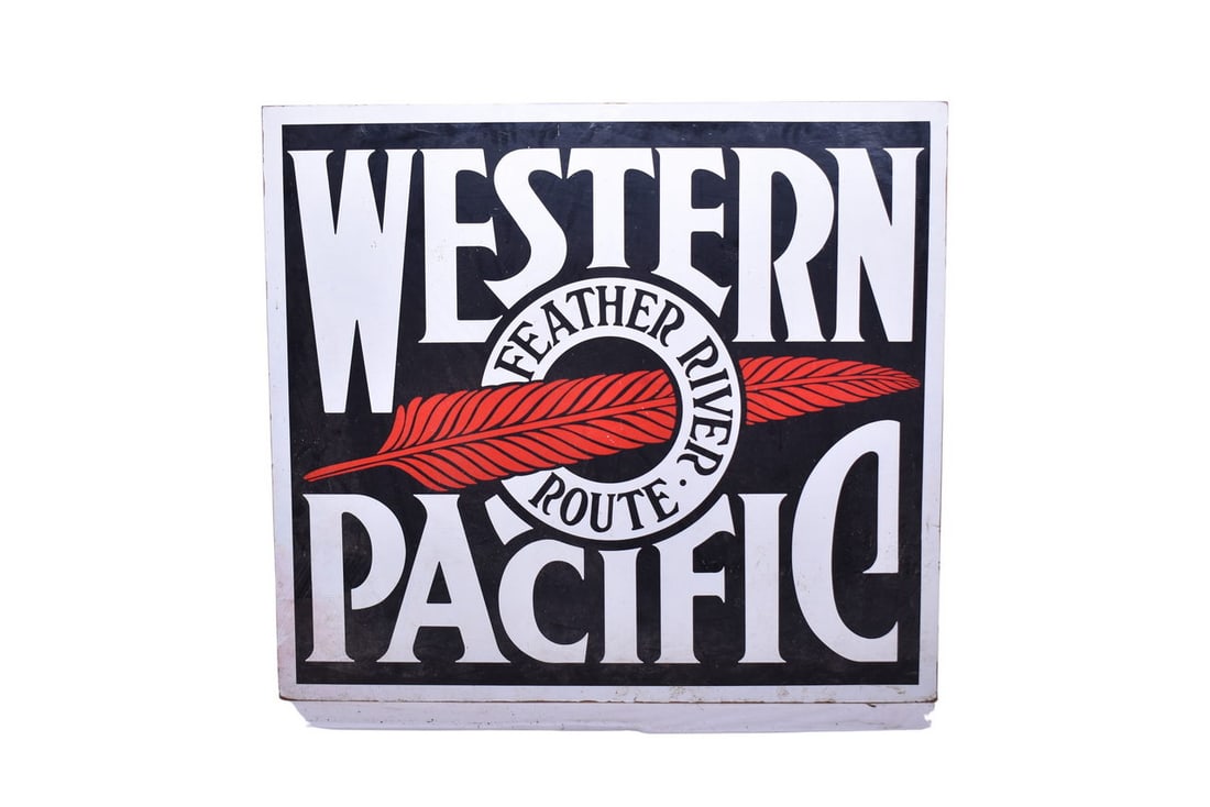 Western Pacific Railroad Original Decal on Masonite (1 of 4)