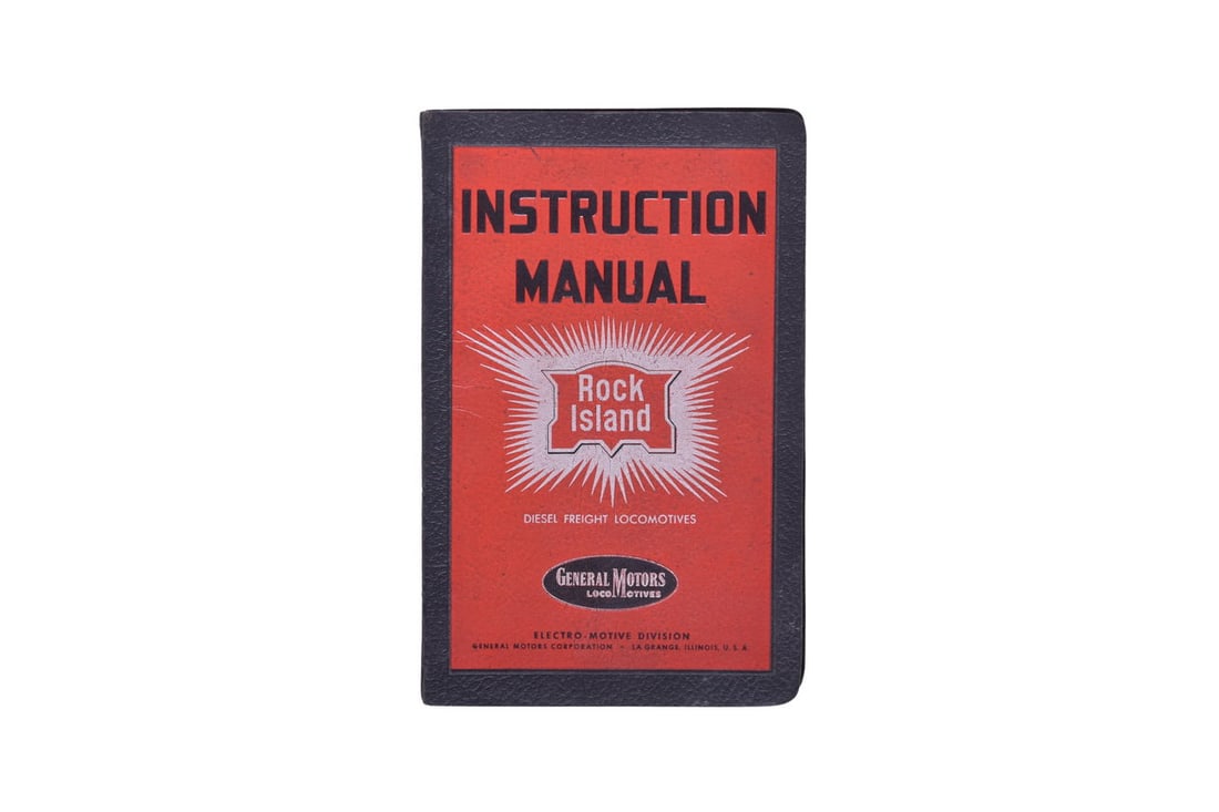 1944 Rock Island Railroad General Motors Diesel Freight Locomotive Instruction Manual (1 of 5)