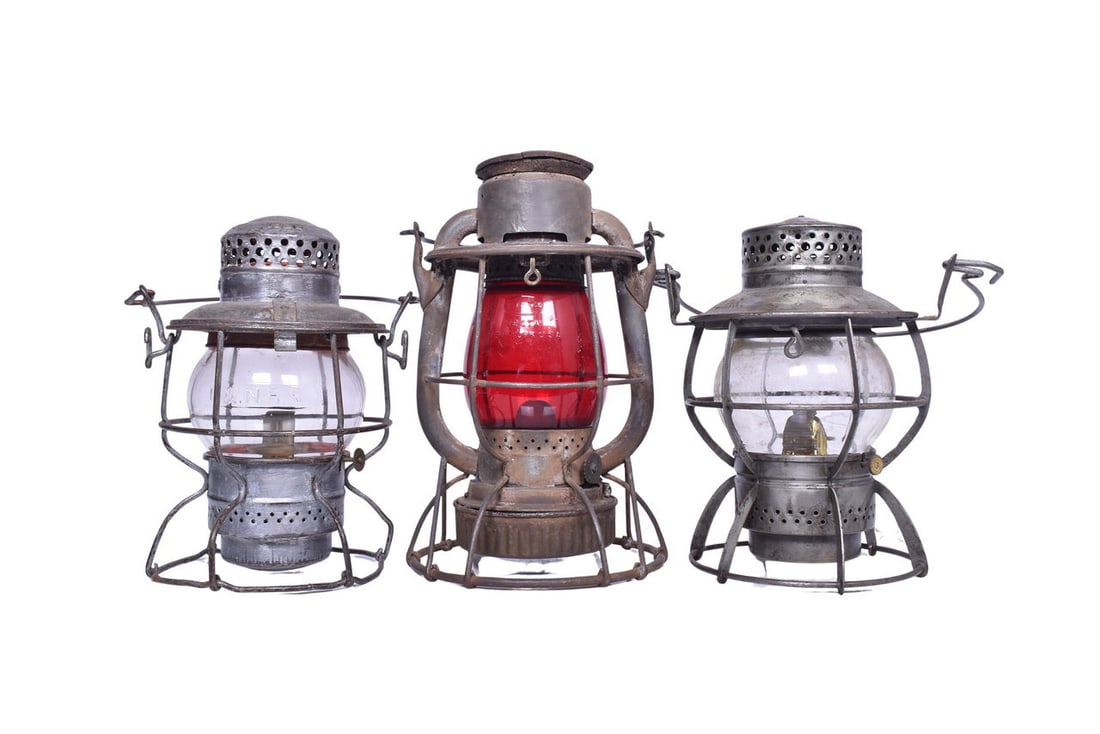 Trio of South US Railroad Lanterns - Central of Georgia, Atlantic Coast Line, Louisville and (1 of 7)