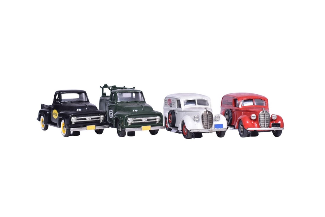 Four Durham Classics 1:43 scale white metal models: two 1953 Ford F-100 pick-ups, one for Midas and (1 of 5)