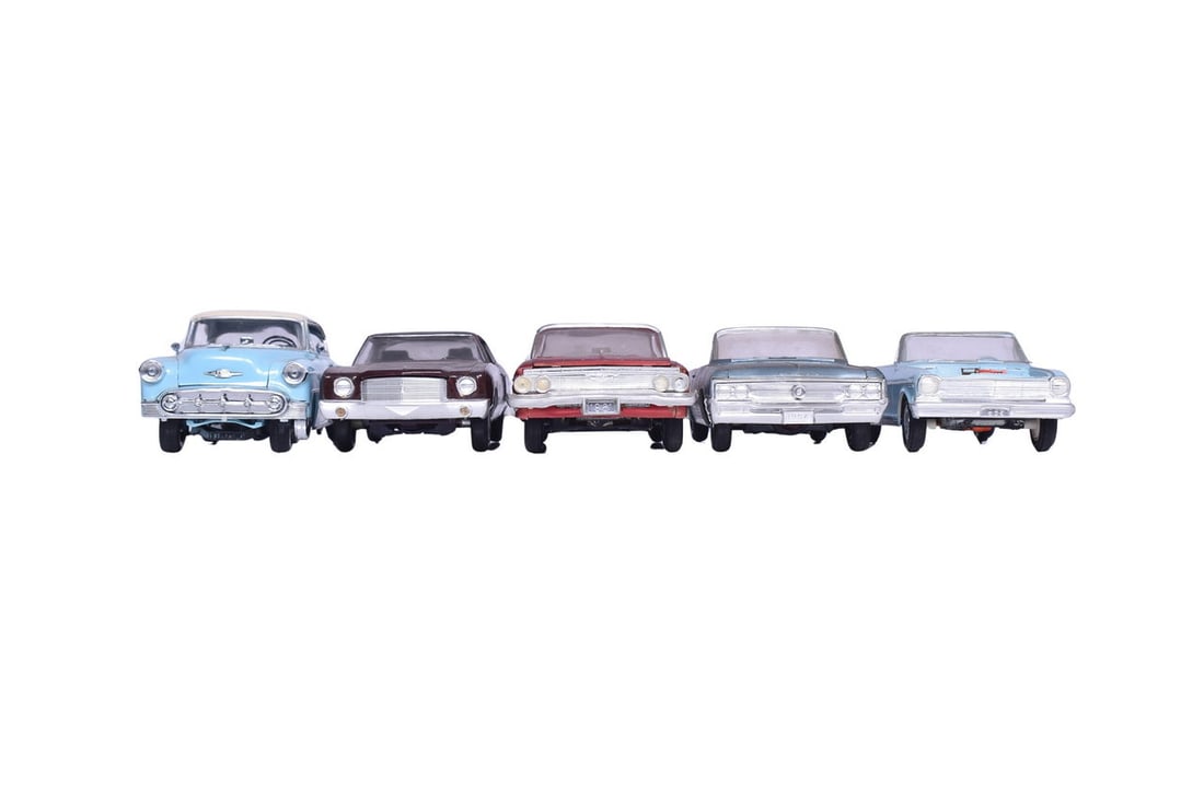 An unmarked Chevy Bel Air, a 1970 Chevrolet Monte Carlo model for dealership promotion, a 1961 Chevy (1 of 5)