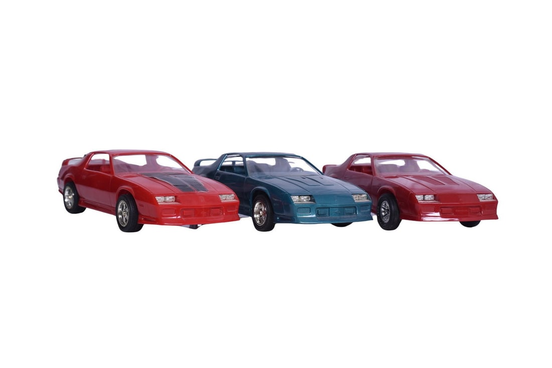 Three model Chevrolet Camaros used for dealership promotion. Each one is marked with the year where (1 of 4)