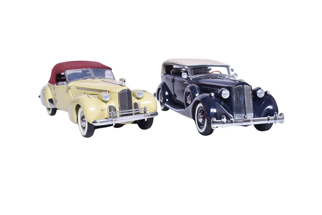 A Danbury Mint 1:24 scale diecast 1936 Packard Twelve Sport Phaeton and a Franklin Mint 1:24 scale (1 of 3)
