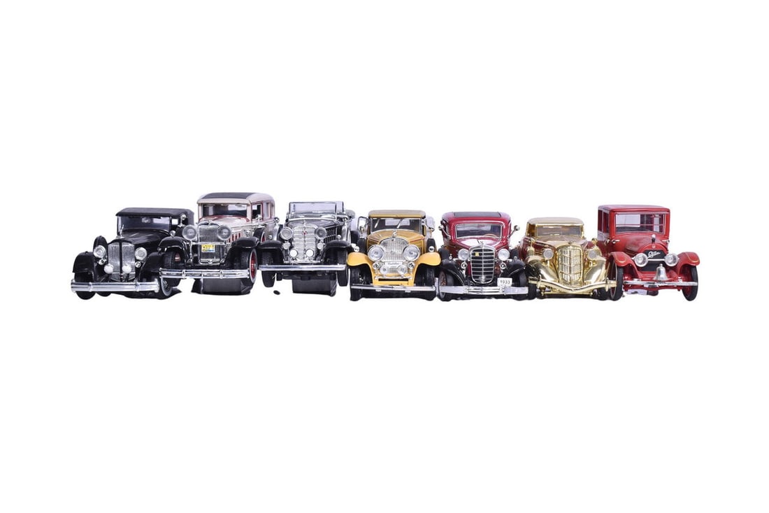 Seven model cars, three by Signature Models, three by Anson, and one for National Motor Museum Mint. (1 of 7)