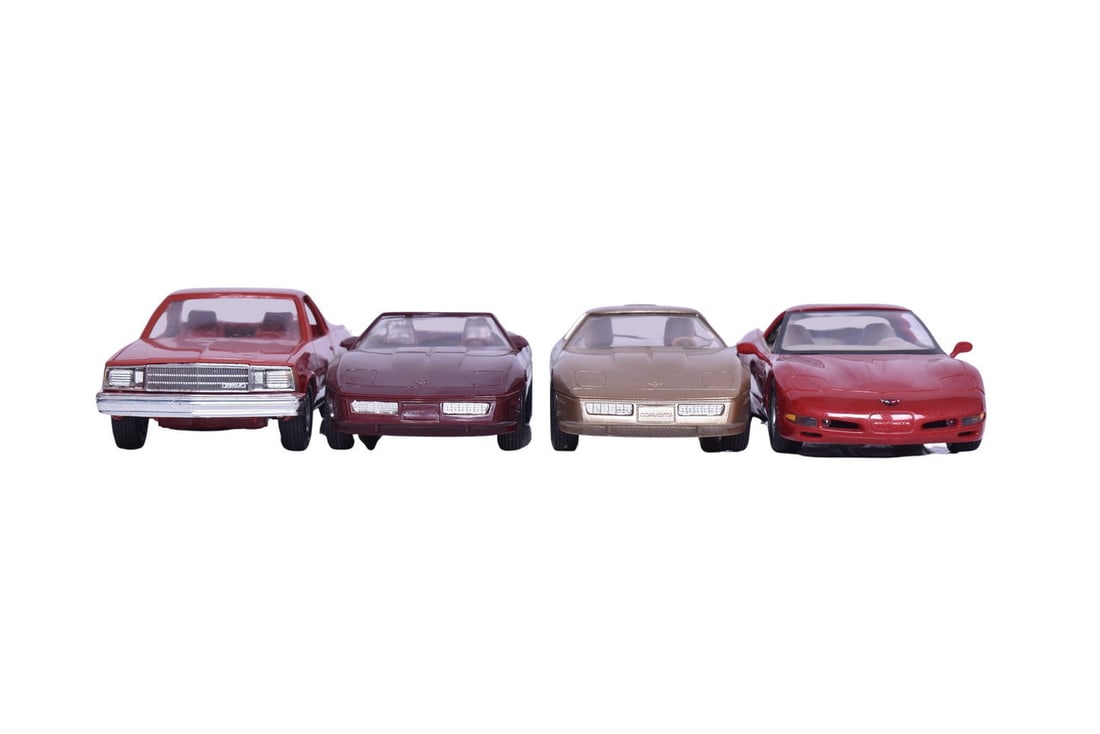 Four Chevrolet dealership promotional models: a 1980 El Camino, an '86 Corvette, an '88 Corvette and (1 of 5)