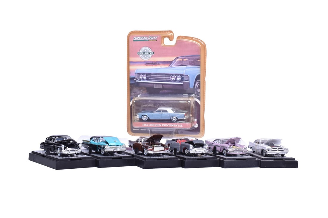 Six Castline Inc. and one Greenlight model cars, including a 1957 Mercury, a 1950 Oldsmobile, a 1954 (1 of 5)