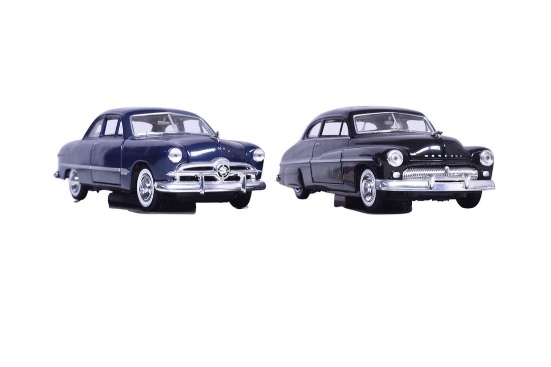 Two Redbox model Fords, a 1949 Mercury and and 1949 Ford Coupe. Both come with original display (1 of 3)