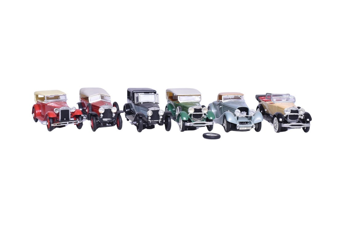 Six Rio1:43 scale model cars, including two 1928 Lincoln, 1934 Hispano Suiza, Super-Fiat, Fiat 519, (1 of 5)