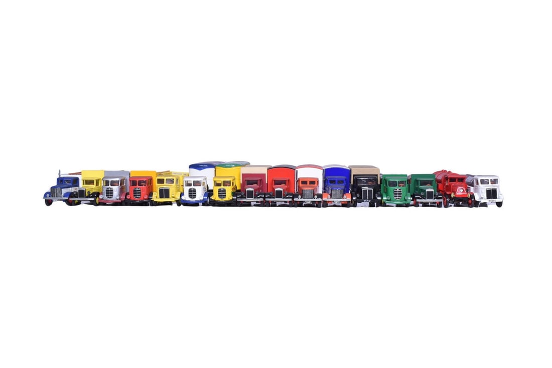 Sixteen AHL / American Highway Legends 1:64 scale trucks. No noted missing parts or damage. See (1 of 6)