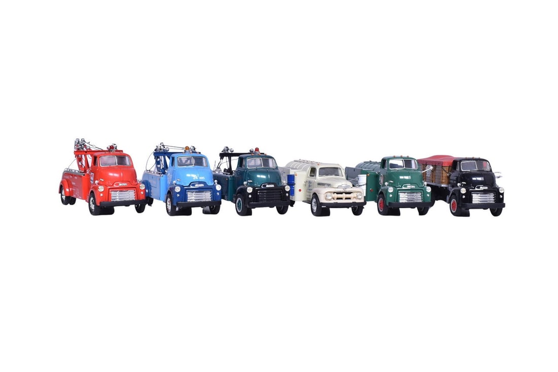 Five 1952 GMC trucks and one 1951 Ford, all by First Gear, Inc. Three missing side mirrors, one (1 of 5)