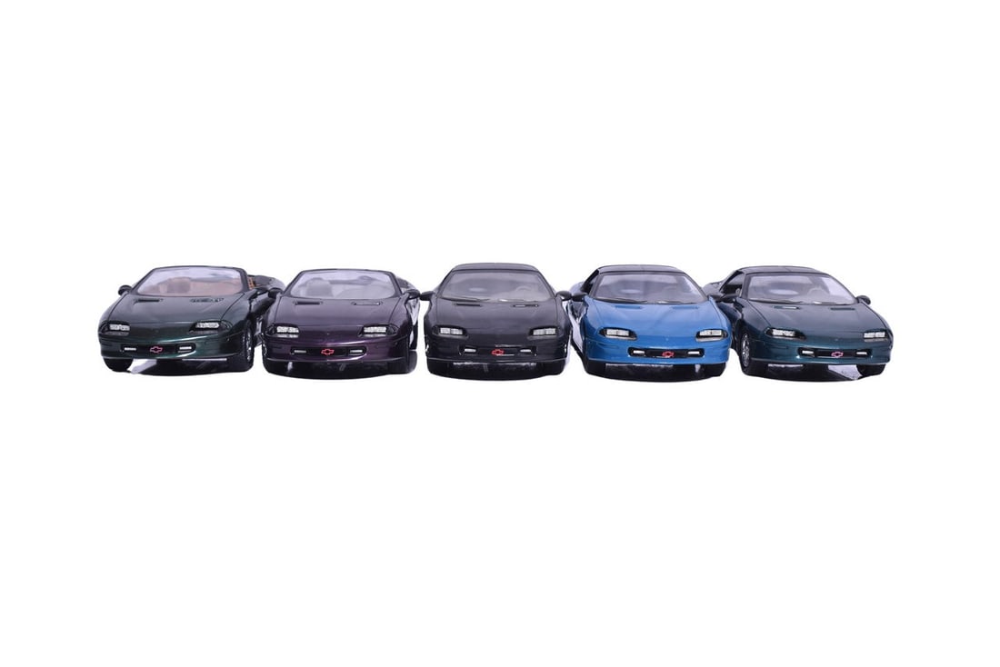 Five Chevrolet dealership promotional models of Camaros from the '90s: one from '93, one from '94, (1 of 5)