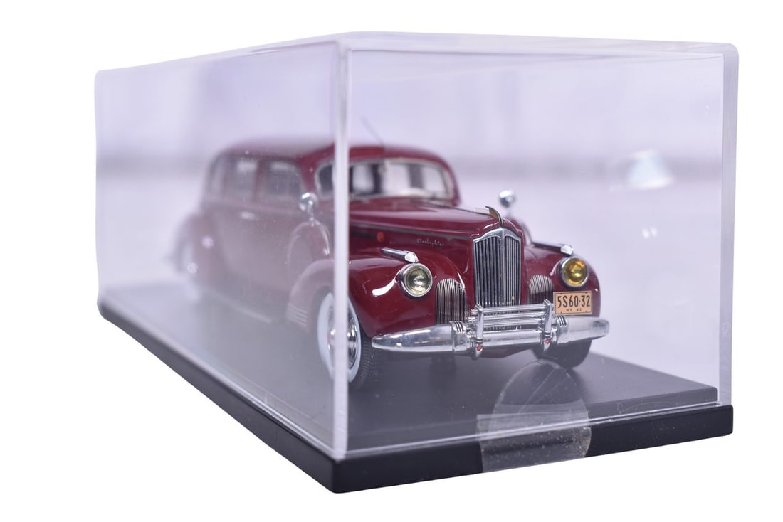 Esval 1:43 die cast 1941 Packard 180 7-passenger limousine in Maroon. New in the box, however (1 of 3)