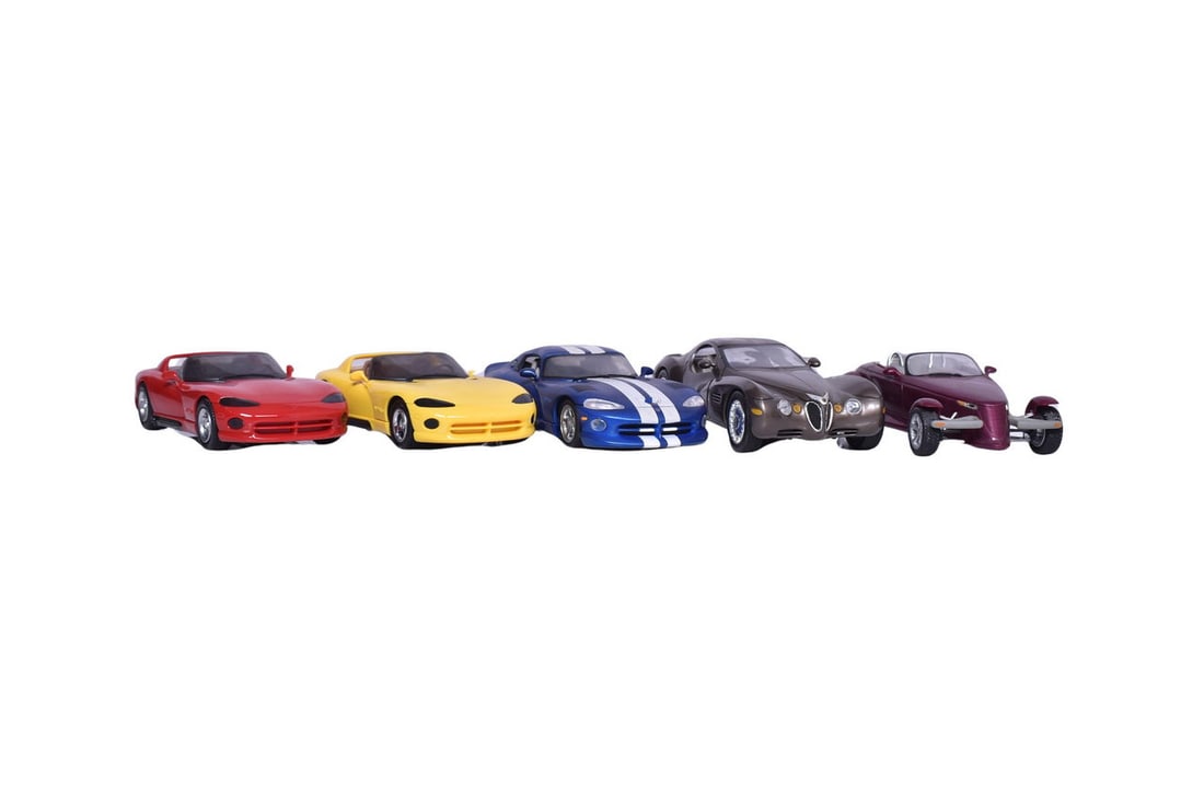 Group of five Dodge, Plymouth, and Chrysler promo and concept vehicles. Includes 1992 and 1994 Viper (1 of 5)