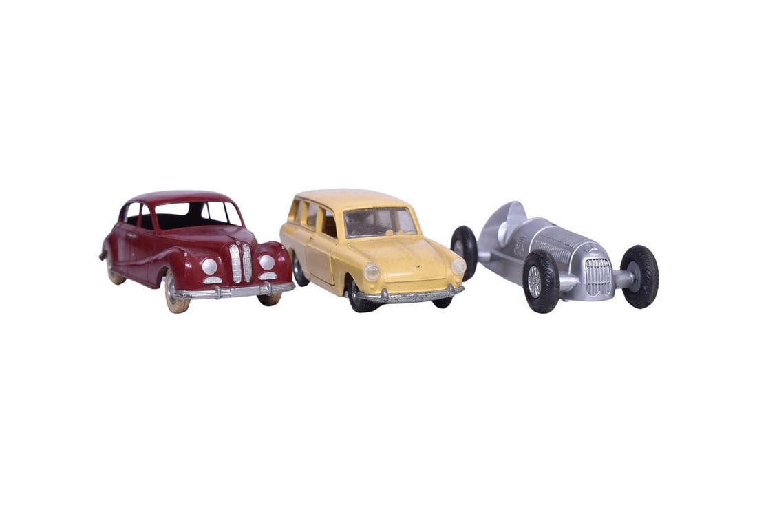 Three Marklin, Politoys die cast vehicles including 5524/16 BMW 501 and 502, No. 11 1939 Mercedes (1 of 3)