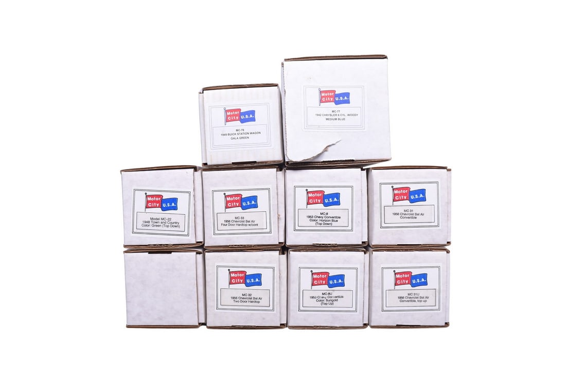 Boxes are in good condition with varying amounts of packing material inside. See photos for model: Boxes are in good condition with varying amounts of packing material inside. See photos for model labels. Boxes do not contain models.