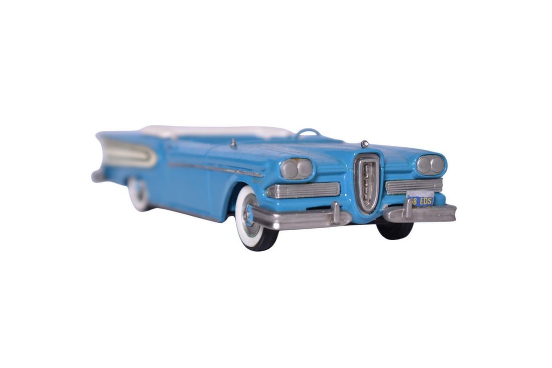Mini Marque white metal 1:43 scale 1958 Edsel Citation in blue and white. Car does not come with: Mini Marque white metal 1:43 scale 1958 Edsel Citation in blue and white. Car does not come with original packaging, missing windshield and side mirror.