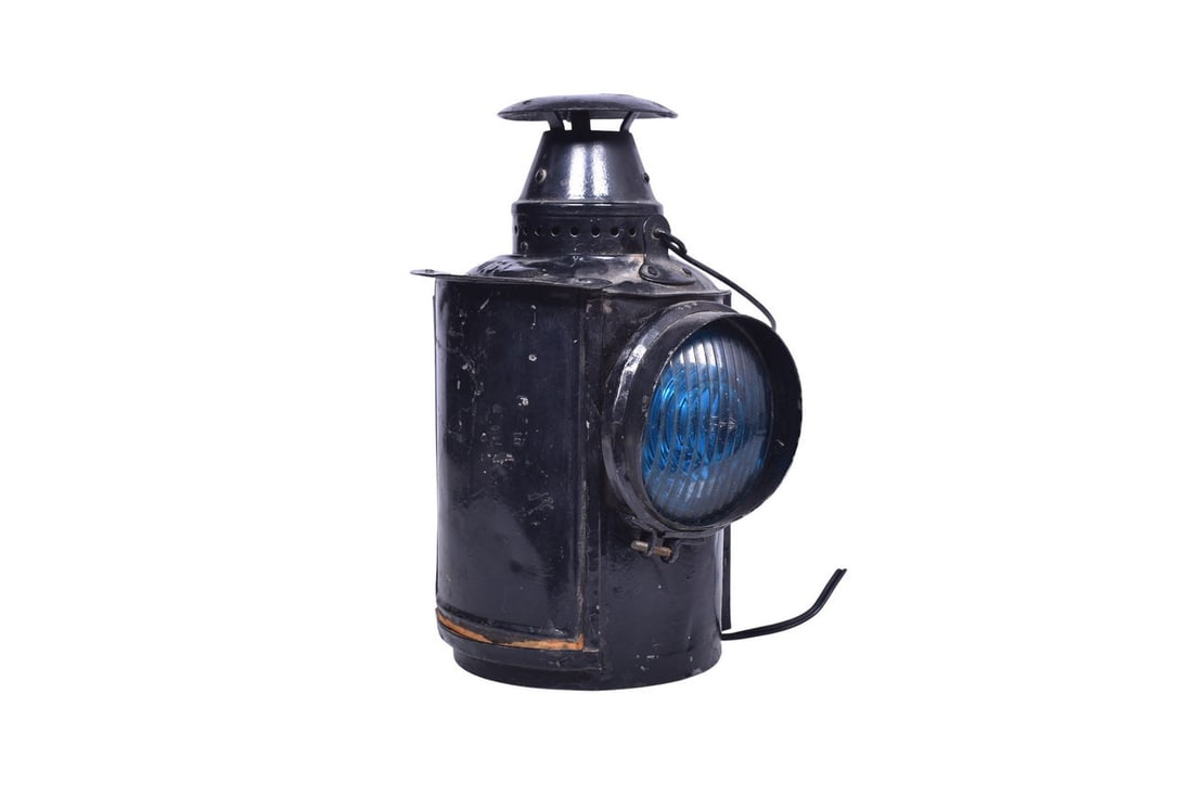 Adams and Westlake semaphore lamp with O.S.L. embossed on the shoulder. Lamp has been converted to (1 of 5)