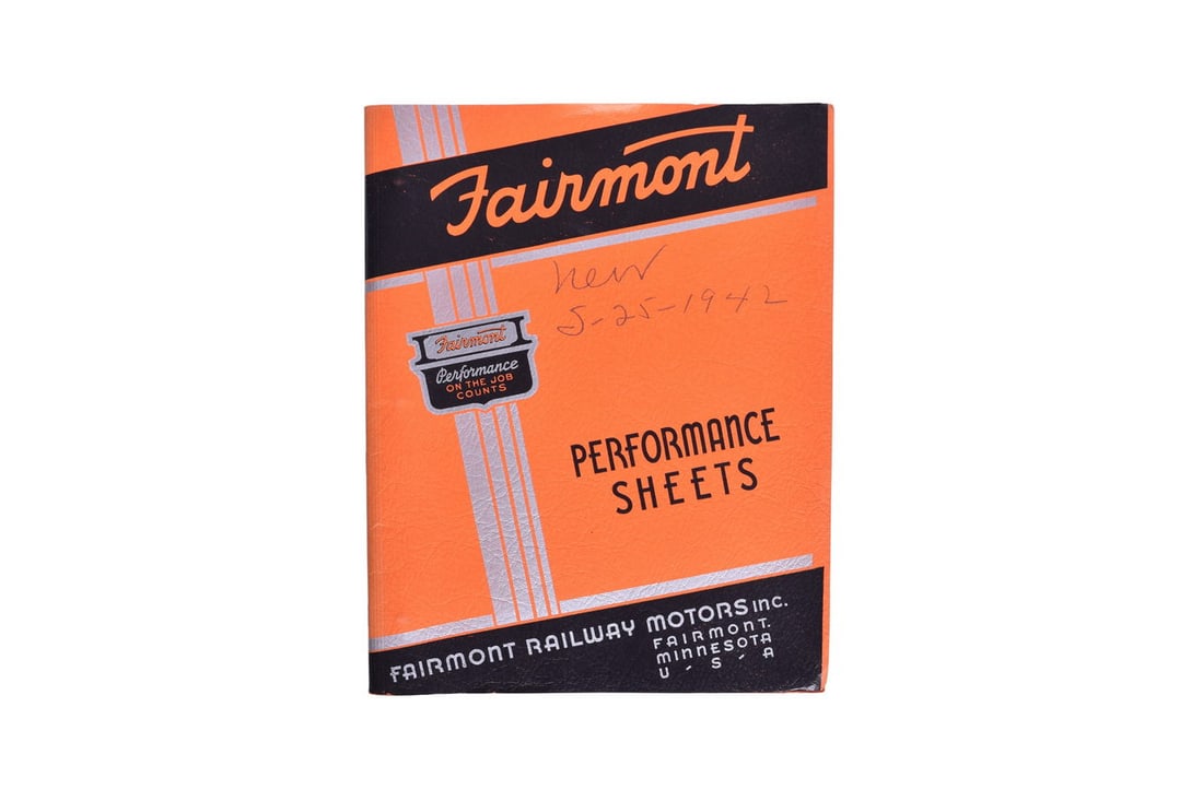 Forty pages of motor car performance sheets dated 1935-1942 stored in a three ring paper folder that (1 of 3)