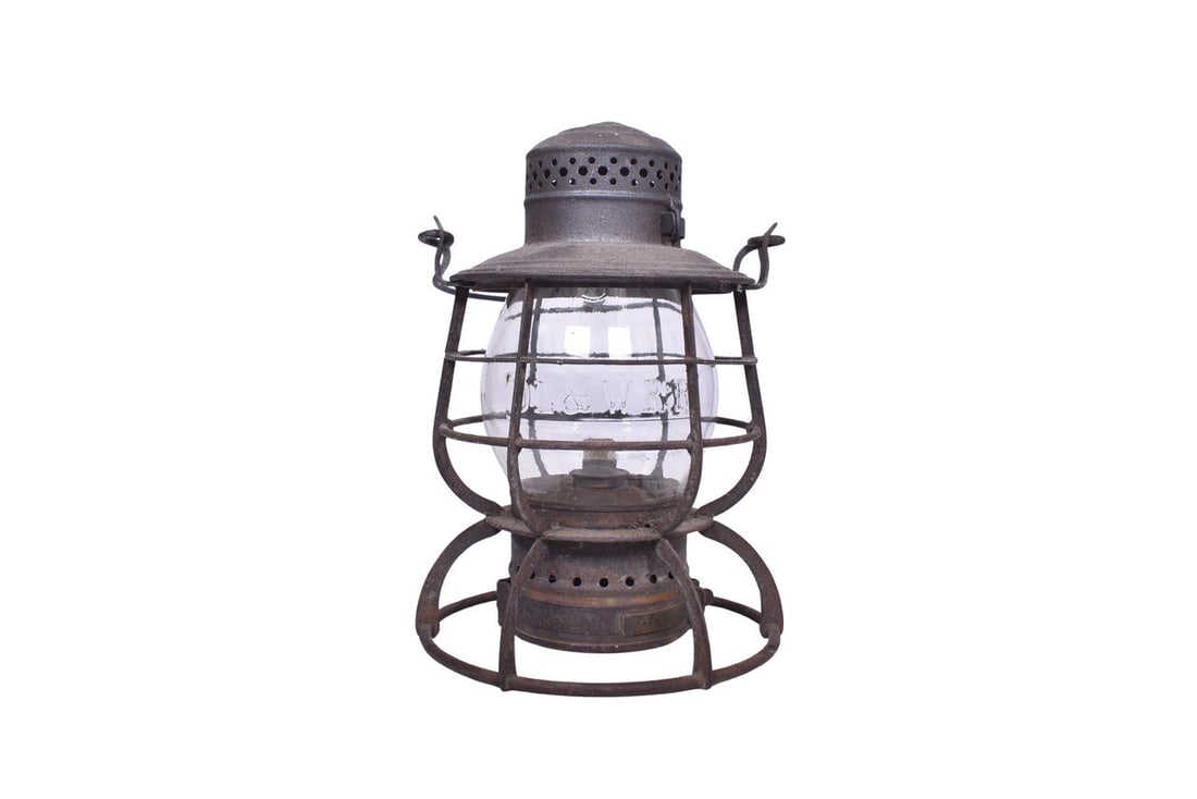 R.R. Signal Lamp & Lantern Co. lantern with DL&W RR embossed on the shoulder. Frame has (1 of 7)