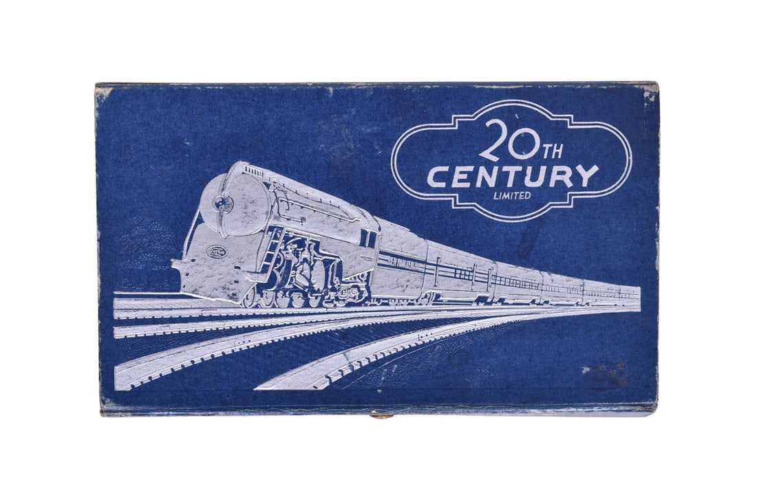 A 8 3/4" by 5 1/4" by 1" original pencil case with the 20th Century Limited's Dreyfuss Hudson (1 of 4)